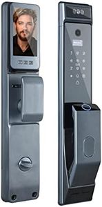Fingerprint Door Lock,Fingerprint Door Lock Smart Face Recognition APP Unlock 6 Unlocked Ways Locking Unlocking Automatically for Homes Apartments Grey
