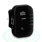 WiFi Extender Wireless Signal Range Booster, 300Mbps 2.4GHz Wi-Fi Repeater with Ethernet Port, 802.11b/g/n Wireless Internet Blast for Home, AP Mode/Wide Compatibility/Easy Setup, WPS Supported