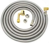 Universal Stainless Steel Dishwasher Hose Kit (12 Ft) Burst Proof Water Supply Line with 3/8" Compression Connections from Kelaro