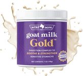 Wild Acre Goat Milk Powder for Dogs - Complete Protein Goat Milk with Nutritional Yeast for Sensitive Stomachs - Gentle Probiotic & Prebiotic Protein for Dogs, Puppies and Cats - 7oz, Goat Milk Gold