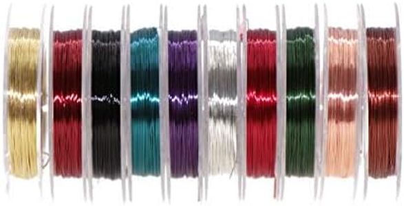 Temorah 10 Colors 0.3MM Copper Wire Fly Tying Materials for Handmade Fly Fishing (Assorted(10 Colors))