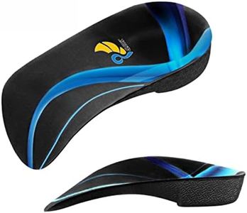 3/4 Plantari per Fascite Plantare QBK Alte Arco Supporto Solette Ortopediche Donna e Uomo Suole Scarpe per Piede Piatto Talloniera per Spina Calcaneare Mal di Schiena e Alleviare Dolore, S