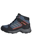 adidas Terrex Hyperhiker Mid Hiking Shoes Sneaker, Wonder Steel/Grey/Impact Orange, 5.5 UK Child