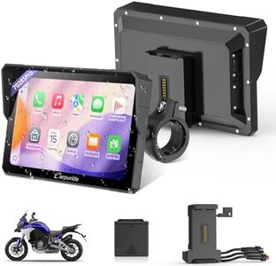 Carpuride W702RS PRO Motorcycle GPS Wireless Carplay/Android Auto/Radar BSD, 7" Waterproof Motorbike Touch Screen, with BM05 Mount, Bluetooth Trans, Intercom,Wired Controller, Navigation