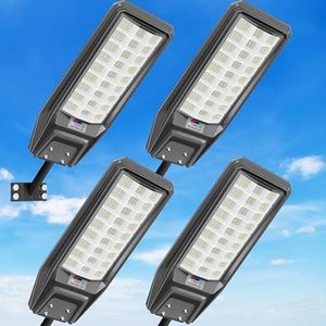 Vzyhik 8500W Solar Street Light Outdoor Waterproof, 250000LM Large Commercial Light Solar Powered Dusk to Dawn LED Security Flood Lights with Remote/Motion Sensor, IP67 for Parking Lot/Garden/Yard