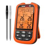 ThermoPro TempSpike XR Wireless Meat Thermometer up to 300M, with 2 Ultra-Thin Wireless Meat Probe, Smart Meat Thermometer Digital Wireless for Rotisserie, Smoker, and Kitchen Cooking Thermometer