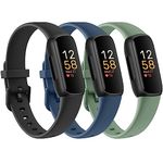 Tobfit [3 Pack] Straps compatible for Fitbit Inspire 3 Strap for Women Men, Soft Silicone Replacement Strap Wristband Watchband Accessories (3 Pack 02)