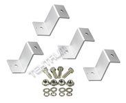 TEKTRUM 2.125" Tall Z Bracket Solar Flush Mount KIT Supporting Large & Small Solar Panels- Set of 4