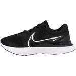 NIKE Men's React Infinity Run Flyknit 3 Sneaker, Black White, 9 UK