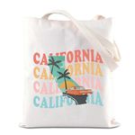 ENSIANTH California State Tote Bag Golden State Vacation Gift California Travel Bag California Moving Away Souvenir Gift, California Bag, One Size