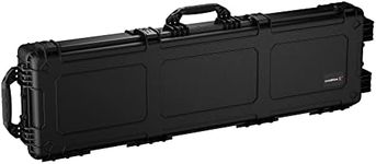 Condition 1 55" Long Rifle Case, IP67 Waterproof Hard Plastic Case Model 2106 with Foam, Patented Push-Button Locks and Rubber Wheels, Made in USA, 54.77" x16.50x7.95 Black