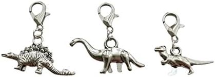 3pcs Dinosaur Clip on Charm, Planne