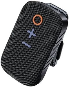 MEE audio goSPKR Wearable Clip-on Bluetooth Speaker with Built-in Magnet, IPX5 Water Resistance, and Built-in Speakerphone w/Microphone for Hands-Free Music & Calls; Connect Up to 2 in Stereo (Black)