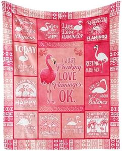 CaomeiWu Flamingo Throw Blanket, 60"x80" Flannel Cute Flamingos Themed Throw Blankets, Soft Nap Throw Blanket for Home Boys Girls Women Flamingo Lovers Gifts