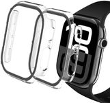 Hianjoo (2 Pack) Case Compatible with Apple Watch Series 10 42mm 2024, Watch 10 Tempered Glass Screen Protectors Cover Thin Overall Replacement for iWatch 10 42mm (Not for S3/ S2/ S1 42mm), Clear