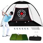 Golf Set Net,Golf Nets for Backyard Driving,Heavy Duty Golf Net for Indoor Use,Dome Practice Net Golf,Driving Rang Backyard Golf Quick Setup with Target Cloth and Carry Bag 10x7x6ft Classic
