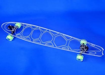 GHOST BOARDS Clear Longboard Skateboard - A Stylish Adult Skateboard with LED Wheels & No Grip Tape - Ride in Style & Turn Heads with Clear Skateboards Built for Fun, Speed & Smooth Carving