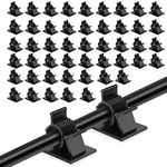 Viaky 30 PCS Small Cable Clips, Self-Adhesive Cable Organisers, 4 Adjustable Sticky Cable Tidy Clips Wire Management Cable Holder for Car, Homes, Under Desk, Offices, Black(18mm x 13mm)