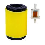 ZLKSKER 796031 Air Cleaner w/Fuel Filter, Replace for B&S 591334 594201 797704 31A507 31A607, Lawn Mower Air Filter