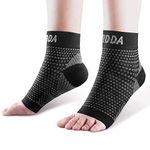 AVIDDA Plantar Fasciitis Socks with Heels Arch Supports, Compression Sleeves Ideal for Arthritis Pain Relief and Suitable for Sports, Ankle Supports for Men and Women Black-1-S