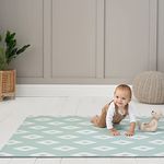 Tutti Bambini Puzzle Playmat | 24 Tile Pieces with Clear Storage Bag, Medium-Density Foam, 175 x 120 cm, Suitable for All Ages | Mint