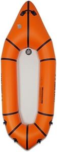 WONITAGO Packraft PVC Inflatable Travel Kayak Packrafts with Drop Stitch Floor for Flat Water Rafting/Bicycle Drifting/Litewater Dinghy, 1 Person, 7.7Ft, Orange
