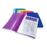 Rapesco 0919 A4 Project Presentation Display Book, 20 Pockets, Assorted Bright Colours, Pack of 10