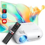 【2024 Upgraded with APPs Built-in】 Projector with 5G WiFi and Dual-Bluetooth, Native 1080P 450 ANSI Video Projector with Zoom, Netflix/Prime Video/YouTube/Disney+/Hulu Built-in, Dolby/Android/iOS