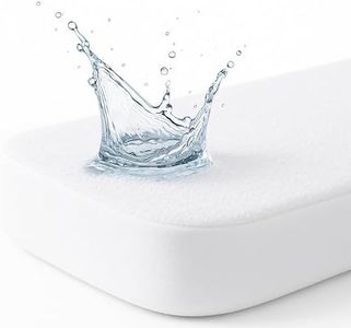 Dudu N Girlie Cot Bed Mattress Protector Waterproof 140 x 70 -Toddler Bed Mattress Protector- Mattress Cover for Baby Breathable and Non Noisy Anti bacterial and Fully Fitted. White