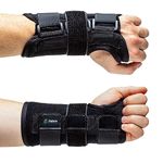 Carpal Tunnel Wrist Support Brace with Metal Splint Stabilizer by Zofore - Helps Relieve Tendinitis Arthritis Carpal Tunnel Pain - Reduces Recovery Time for Men Women - Left (S/M)