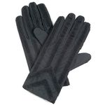 isotoner Signature Men's Gloves, Spandex Stretch with Warm Knit Lining, Black, M-L