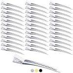 Mbsomnus 36pcs Hair Clips for Styling 3.5 Inch Silver Sectioning Hair Clips Metal Pin Curl Clips Long Hair Roller Clips Duckbill Hairdressing Clips Alligator Curl Clips for Women Girls Salon