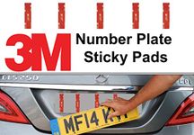 5 Pack Number Plate Sticky Pads, Adhesive Double Sided Stickers, Car License Plate Fixings