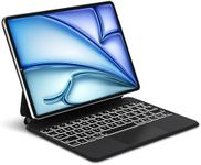 Magic Keyboard for iPad Air 6 11" 2024/Air 5 Air 4 10.9"/iPad Pro 11", Slim Rugged Tablet Case, Smart Floating Wireless Keyboard Case with Trackpad for 10.9 inch iPad Air and 11-inch iPad Pro/Air