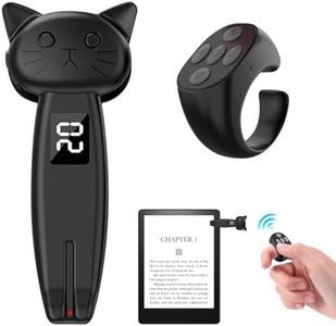 Page Turner Remote Control for Kindle, eReader Remote, Timable Clicker, TikTok Remote Ring, for Photo and Video Recording