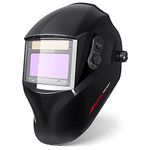 JALUWELD True Color Auto Darkening Welding Helmet Adjustable Large View Welding Mask 4 Arc Sensor Solar Powered Welders Helmet DIN5-9/9-13 Shade Welders Mask Arc Tig Mig Grinding