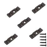 5 Pcs Antique Black Turn Buttons 50mm [2''] Cabinet Cupboard Wardrobe Latch Catch Lock Gate Shed Door Rabbit Hutch Thumb Turn Button with Fixing Screw