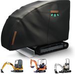 Mini Excavator Cover，Mini Excavator Covers Waterproof Heavy Duty for Bobcat/Kubota/John Deere 17 P/Takeuchi/Yanmar，600D Oxford Cloth, Dustproof, Universal Cover