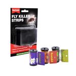 Rentokil Fly Killer Strips - Discreet Decorative Sticky Fly Trap - Traditional & Effective Control for Flies & Flying Insects - Poison-Free Solution - For Indoor and Outdoor Use - 3 pack