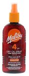 Malibu Low Protection Water Resistant Non-Greasy Dry Oil Sun Spray SPF 4, 200ml, Clear