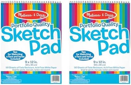 Melissa & Doug Sketch Pad (9 x 12 inches) - 50 Sheets, 2-Pack