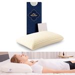 Talatex Talalay 100% Natural Premium Latex Pillow, Helps Relieve Pressure, Neck and Shoulder Pain, No Toxic Memory Foam Chemicals, Perfect Package Best Gift (Soft, Queen(1 Pack))