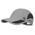 GADIEMKENSD Quick Dry Sports Hat Lightweight Breathable Soft Outdoor Running Cap Baseball Caps for Men (Light Gray)