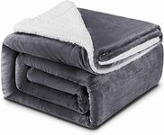 KANKAEU Sherpa Fleece Blanket, 550GSM Thick Blanket, Fluffy Blanket 130x160 cm, Warm Blanket, Soft Sherpa Throw, Winter Blanket, Sofa Blanket, blanket for bed, Christmas blanket