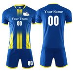 OPUTWDF Customized Soccer Jerseys for Youth Kid Adult Men Personalized Football Jersey Soccer for Kids Name Number Team Logo