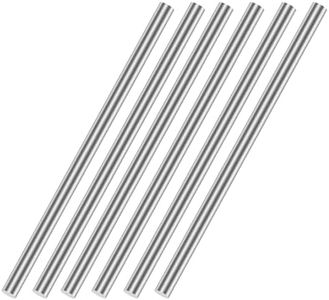 uxcell 5mm x 100mm 304 Stainless Steel Solid Round Rod for DIY Craft - 6pcs