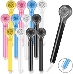BESARME 12 Pieces Correction Tape Pen, Push Pull Protective, Easy to Use Applicator for Instant School Office Supplies, 1/5 X 236 Inch