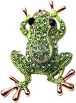 HOLLP Frog Rhinestone Brooch Pins for Women Girls Natural Insect Animal lovely Pins Frog Lover Gift (Rose Gold)