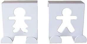 Metal Over Cabinet Door Hooks Fellow Couple up to 3-4''- Set of 2-White