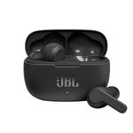 JBL Wave 200TWS Wireless In-Ear Headphones and Charging Case, Bluetooth Earphones with JBL Deep Bass Sound and IPX2 Water Resistance, Black